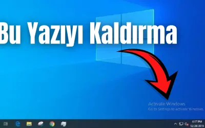 Windows Etkinleştir Yazısı Kaldırma