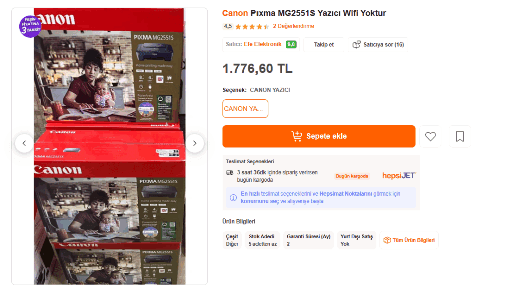 İnceleme: Canon MG2551S Alınır Mı ? Mutlaka Oku canon 2551s hepsiburada fiyat 1024x590