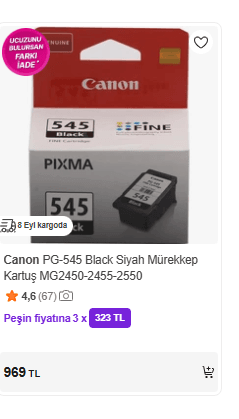 İnceleme: Canon MG2551S Alınır Mı ? Mutlaka Oku canon mg2551s 545 kartus