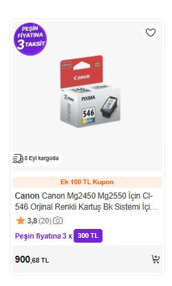 İnceleme: Canon MG2551S Alınır Mı ? Mutlaka Oku canon mg2551s 546 kartus